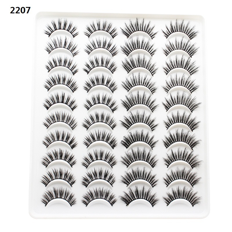 Dingsen pestañas postizas transfronterizas de múltiples capas de tres D estéreo 20 pares de pestañas cruzadas pestañas rizador