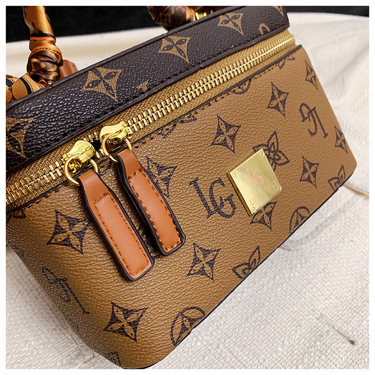 Borsa transfrontaliera, trama alla moda, popolare borsa a tracolla da donna, borsa con stampa retrò, versatile borsa cosmetica in stile coreano per donna_voghion.com