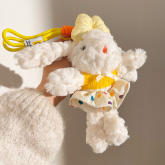 かわいい長い耳のボニーのウサギのペンダントのぬいぐるみのキーホルダー