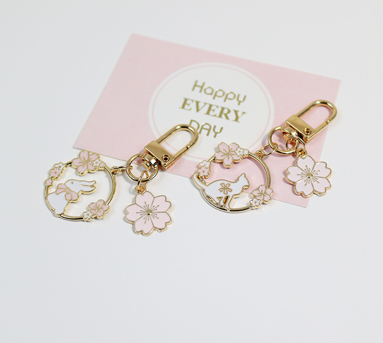 キーホルダー｜うさぎ・かわいい・ピンク・金属製・カップル・ギフト・バッグチャーム・アクセサリー|undefined