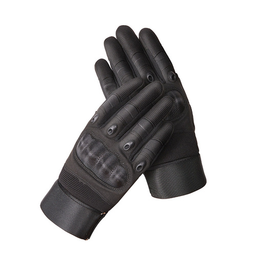 Outdoor sports tactical cloth shell full finger gloves seal men's cycling hard shell military fan combat training anti-slip touch screen