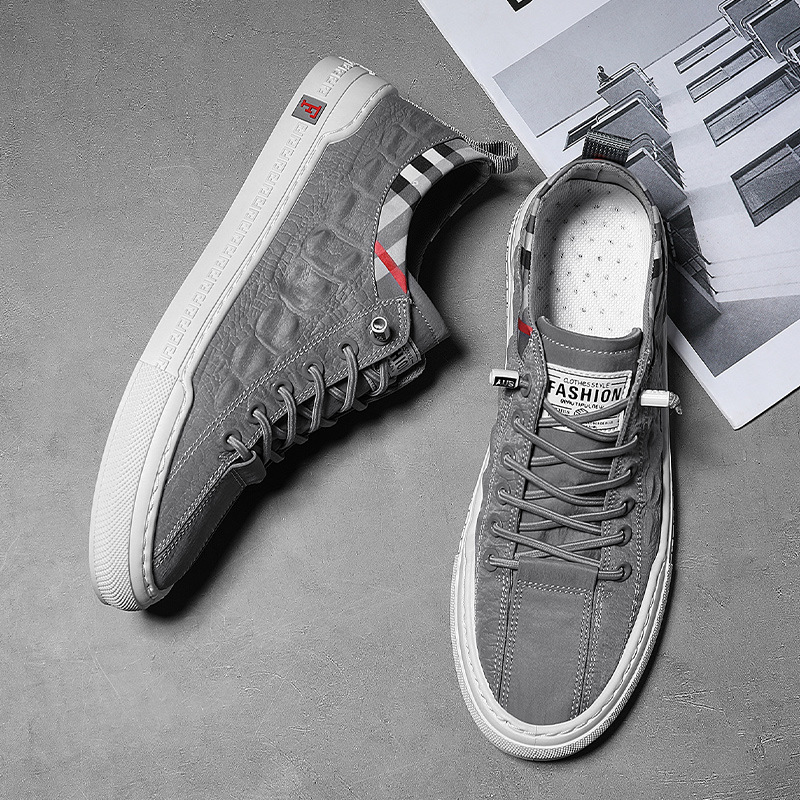 男鞋2021春夏季休闲单鞋男板鞋雨伞布潮流欧洲站男鞋男学生潮鞋子