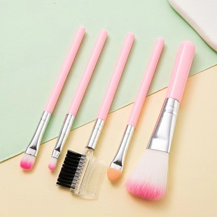 5 makeup brushes suit eye shadow brush lip brush blush brush eyebrow brush foundation brush beginners full set of beauty tools