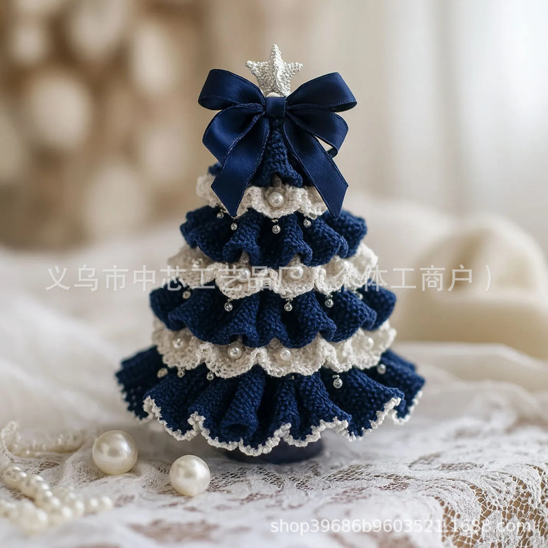 跨境DIY Crochet Christmas Tree Kit 手工DIY钩针圣诞树套件装|undefined