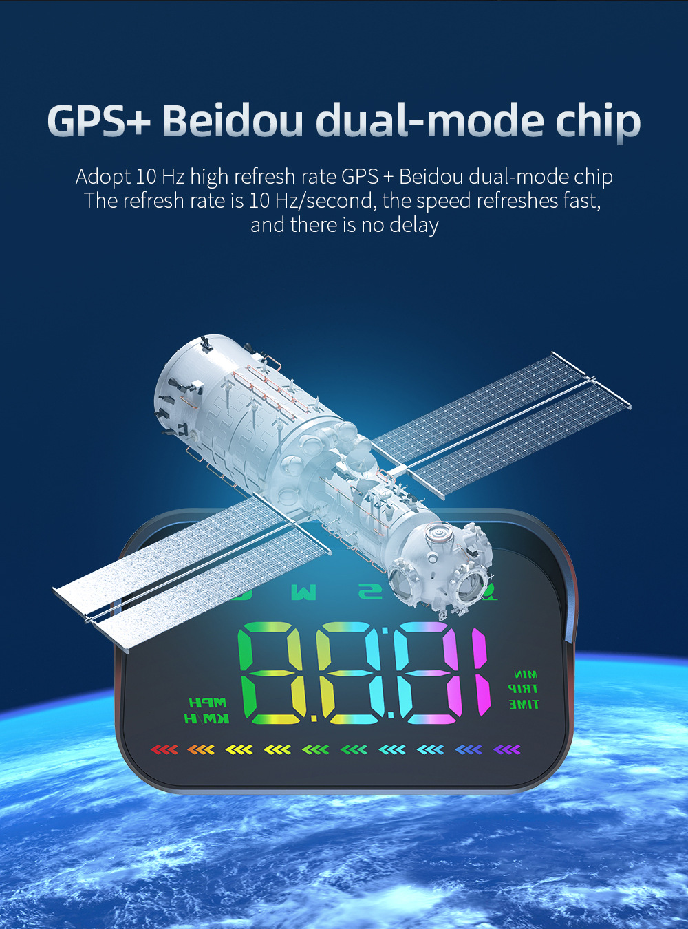 Car HUD Head-Up Display Beidou GPS Multifunctional Reflective Display Device M23 Car Head-Up Display