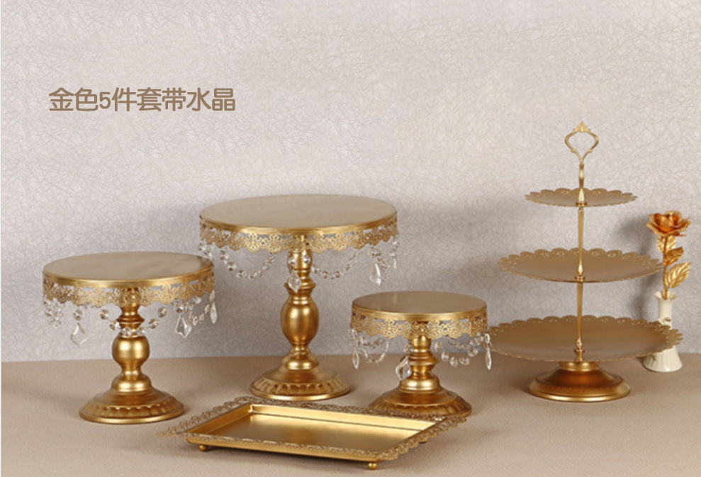 Nuevo estante de pastel de hierro forjado europeo mesa de postres europeas propósitos de boda bandeja de pastel de encaje de hierro forjado estante de exhibición de bocadillos