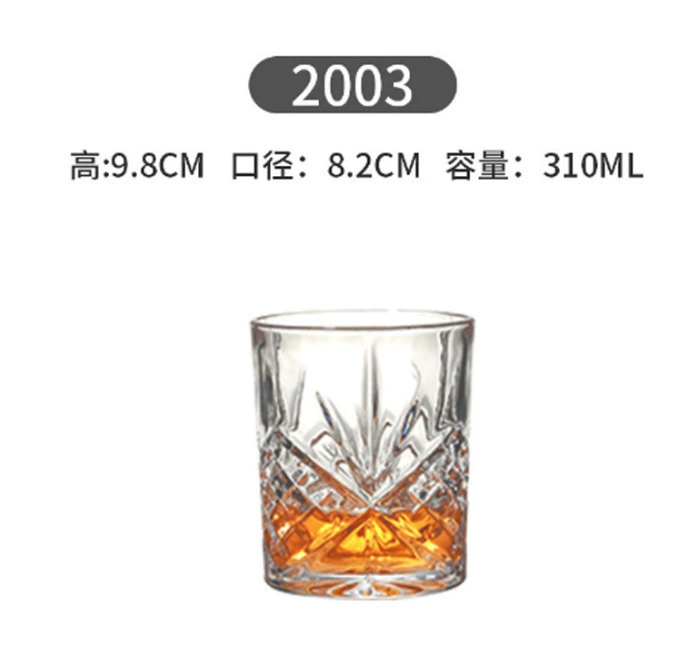 Glass capacious wineglass for whiskey, for karaoke bars