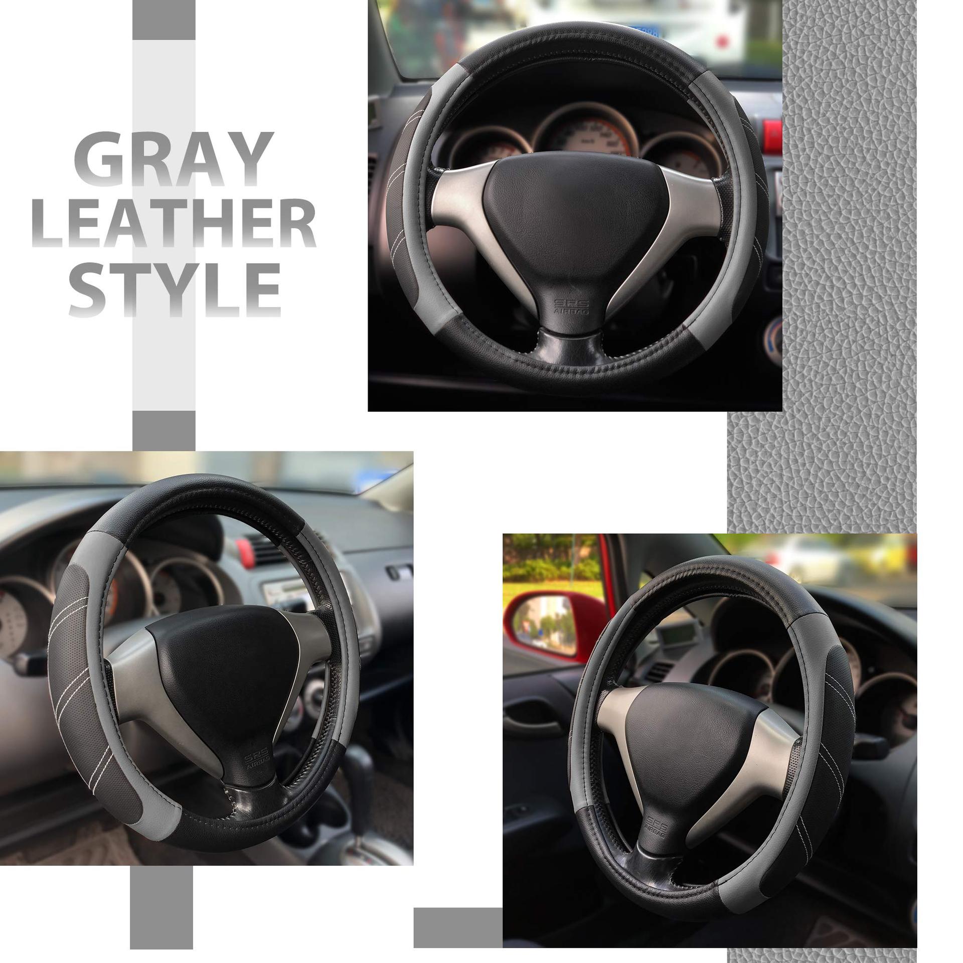 Car steering wheel cover leather elastic handle cover without inner ring Four Seasons universal car accessories car handle cover