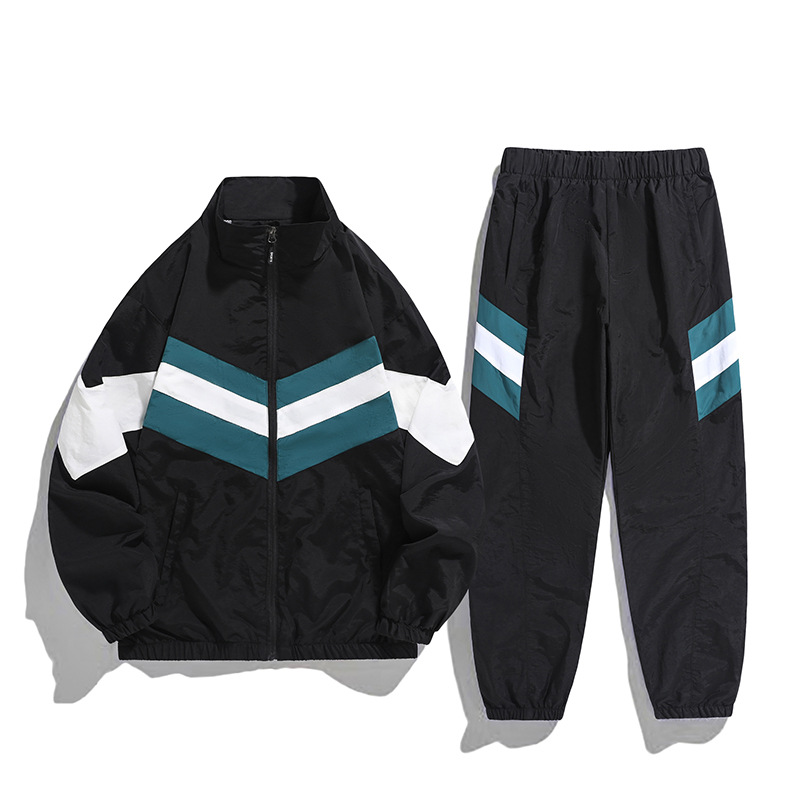 Primavera y otoño nuevos trajes deportivos de moda chaqueta de marca de moda para hombres empalmado moda versátil traje casual chaqueta de hombre otoño