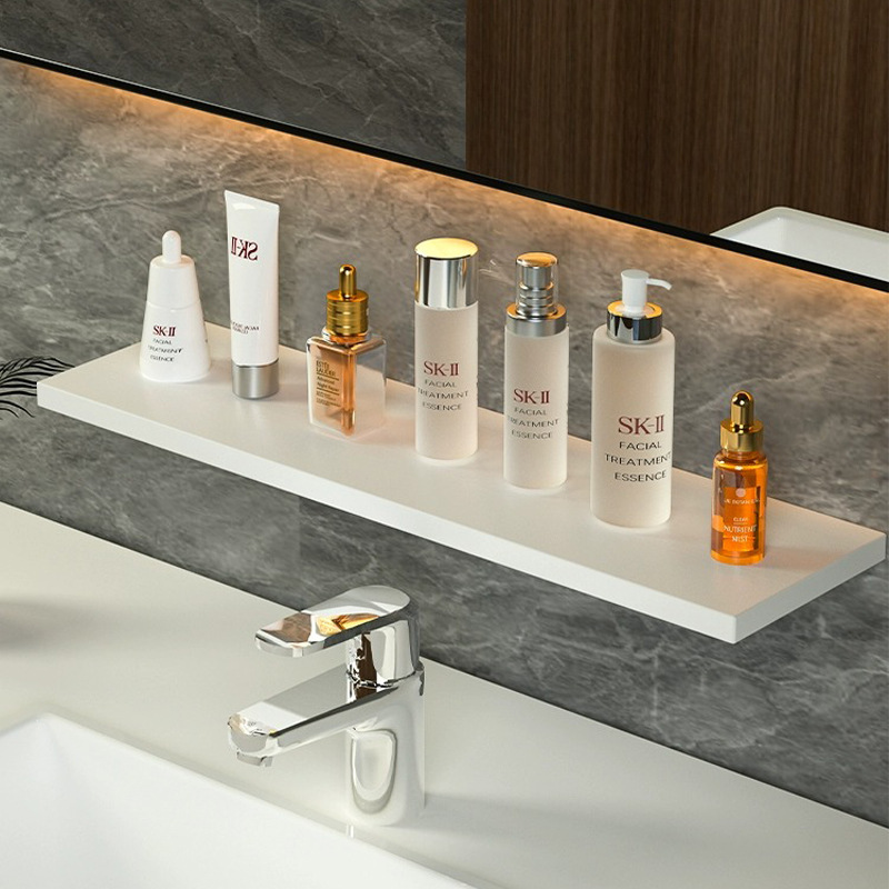 Espejo frontal almacenamiento rack nogal baño cocina almacenamiento rack madera maciza partición pared colgante rack
