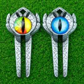新款Golf Divot Tool复古创意3D立体恶魔之眼果岭叉 草皮修理工具