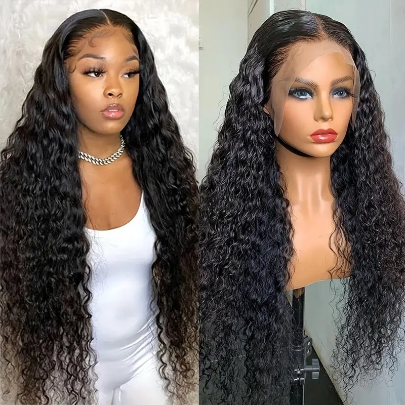 Fashionable Lace Trimmed Synthetic Wigs Small Curls Body Wave Hair Extensions Average Size Curly Clip-in_voghion.com