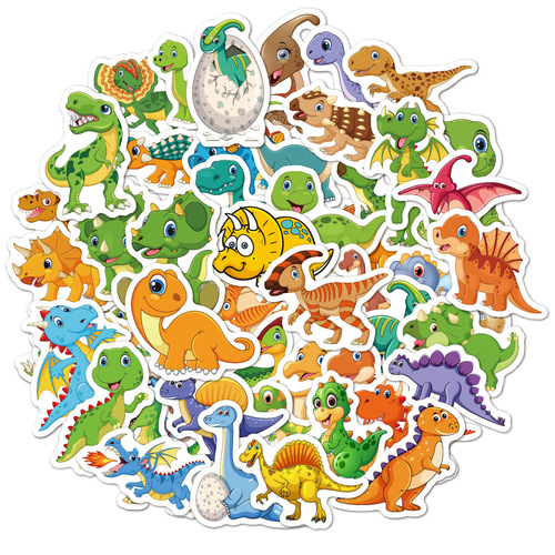 50 dinosaur baby cartoon graffiti stickers for children’s birthday party small gifts notebook water cup stickers