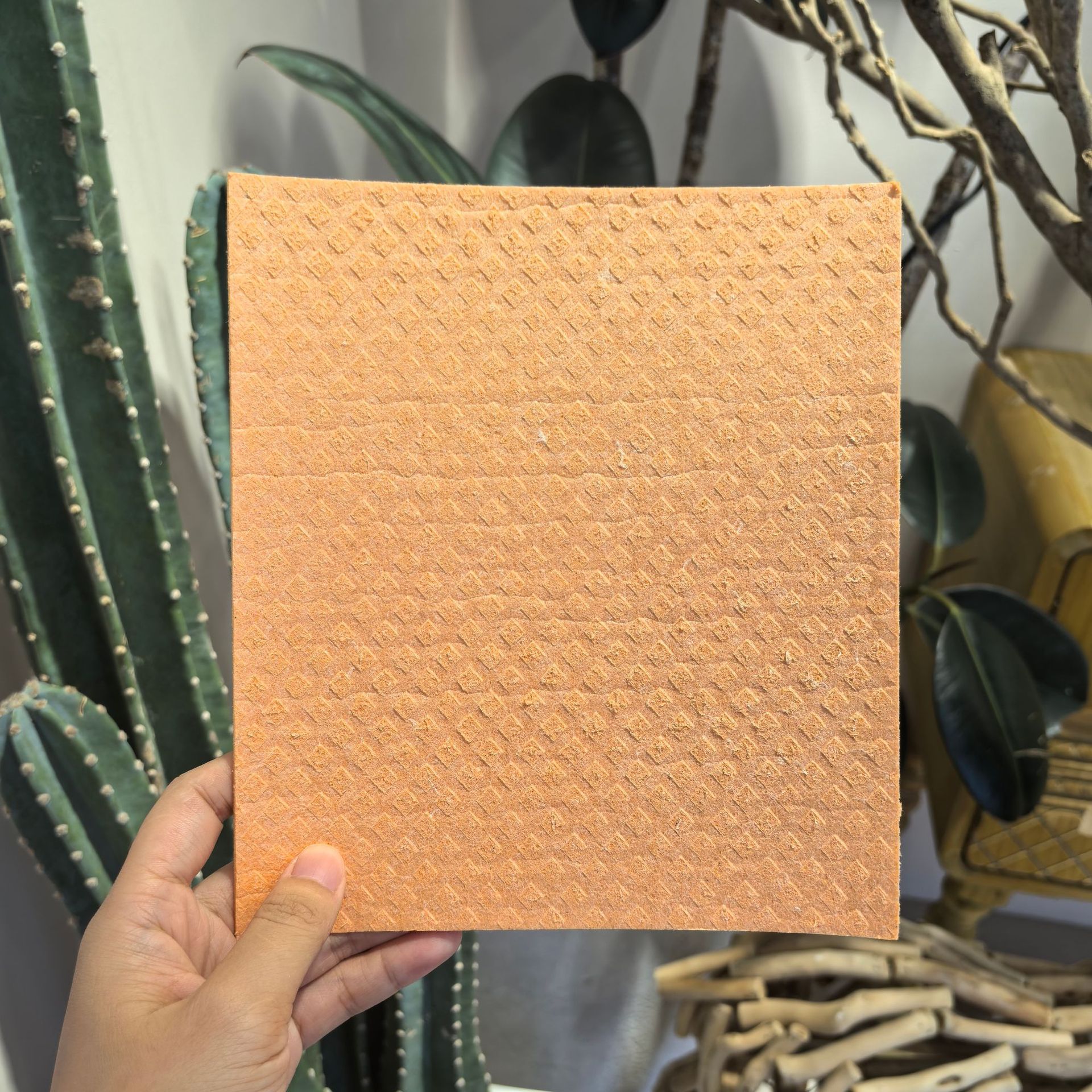 Alemán toallitas de limpieza de cocina de algodón pulpa de madera toallitas de lavado de platos absorción de agua sin contaminación de aceite esponja de algodón pulpa de madera lavado de platos