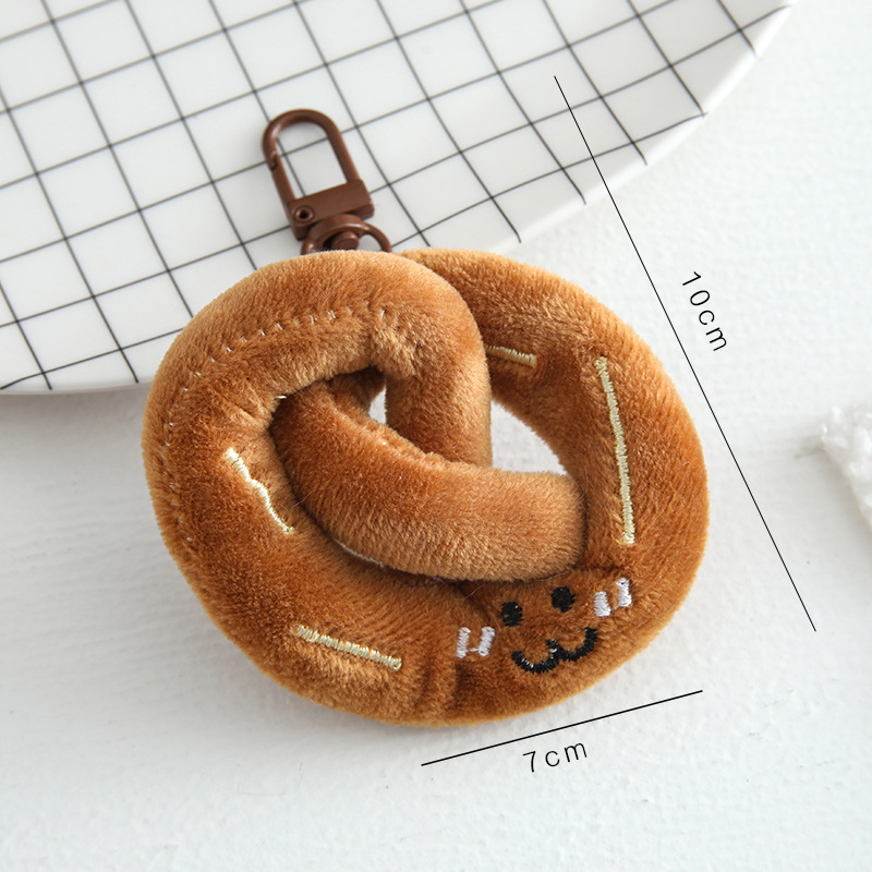 Nuevo y adorable colgante de peluche de pan de vegetales de dibujos animados para niña, divertido colgante de juguete de comida