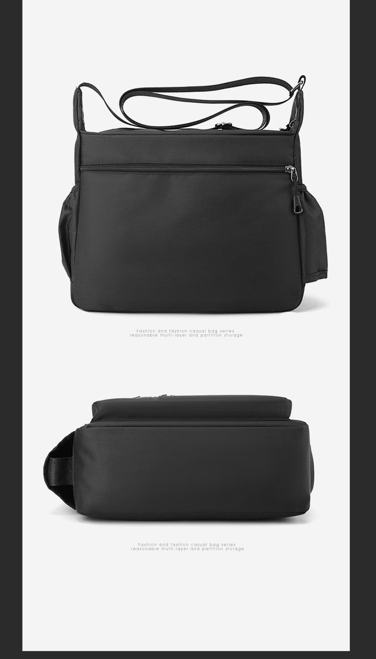 New 2024 men's bag, large-capacity casual men's crossbody bag, waterproof single-shoulder bag, multi-layered business versatile travel bag undefined