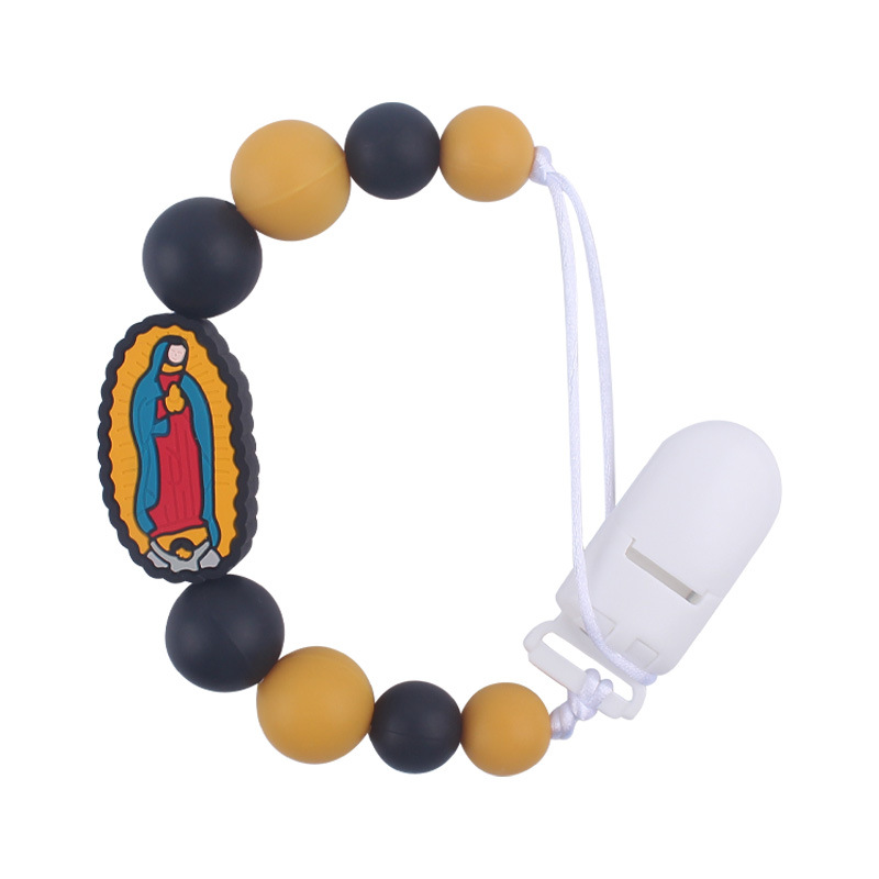 Nuevo bebé de dibujos animados animal pequeño mordedor creativo DIY lindo silicona mordedura molar Cadena de pezón cadena anti-caída