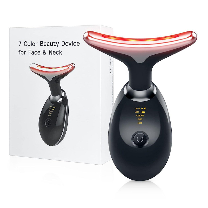 クロスボーダー美顔器、マッサージネックラインマッサージ器、7色導入器、振動美顔器、Vフェイスマッサージ器、特別な小さなイルカ美顔器|undefined