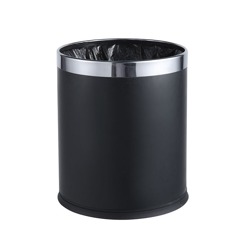 10L patrón de cuero negro de doble capa