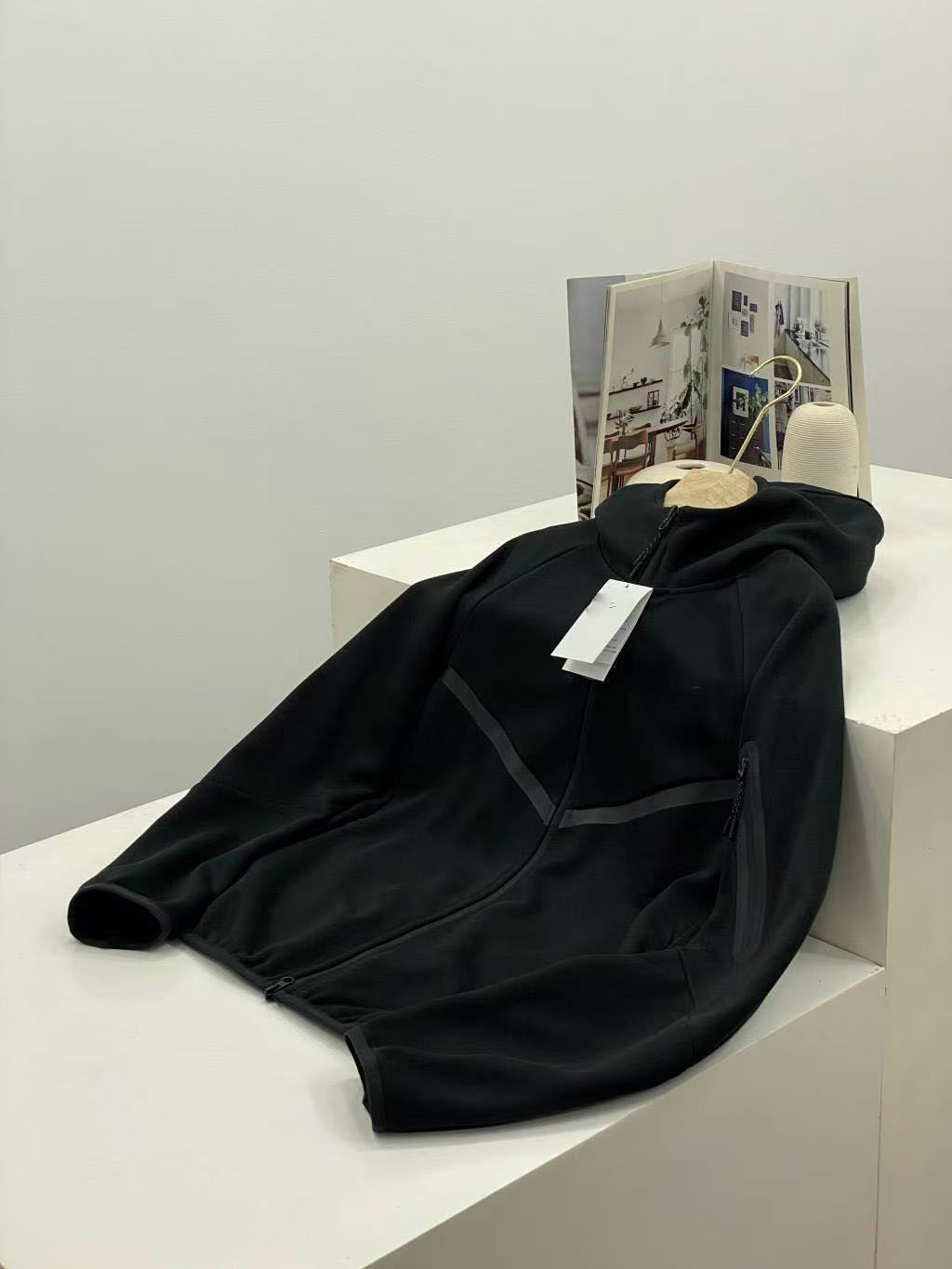 0950 traje de primavera y otoño para hombre 320g abrigo deportivo a prueba de viento de algodón pesado tejido suelto traje de pantalón de entrenamiento casual