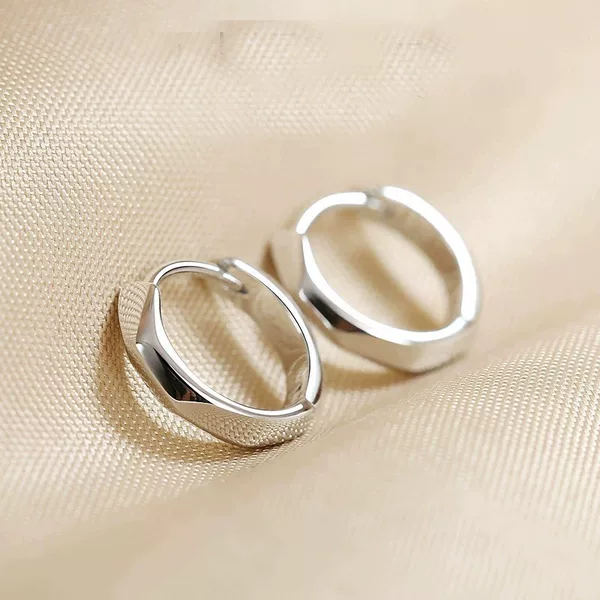 Unique Irregular Earrings for Women, Solid Round Ear Cuffs, High-End Minimalist Hoop Earrings, Versatile Stud Earrings