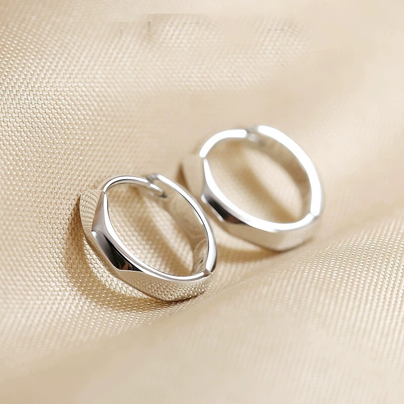 Unique Irregular Earrings for Women, Solid Round Ear Cuffs, High-End Minimalist Hoop Earrings, Versatile Stud Earrings