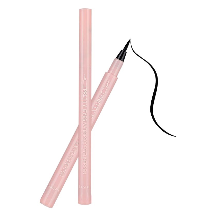 Cool Black Slender Eyeliner with Smooth Lines and Evenly Colored Eyeliner Waterproof and Sweat-Proof Non-Smudge Cosmetics
