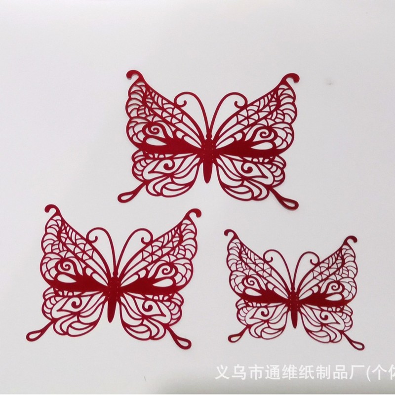 金色の透かし彫りの蝶の壁は3d金属の質感の蝶のステッカーの家庭の背景の壁を貼ってアイデアの蝶のステッカーを飾ります。|undefined