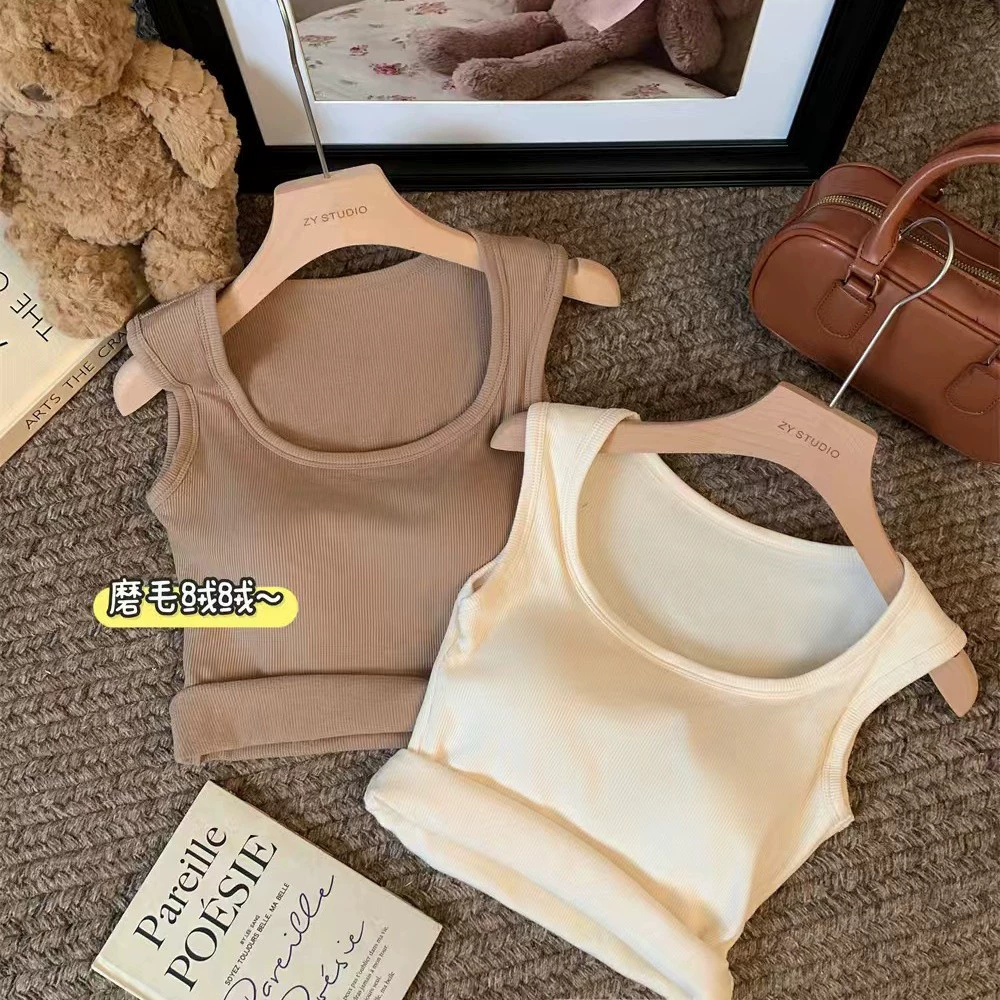 Осенний и зимний хлопковый бархат с нагрудным ковриком теплый жилет