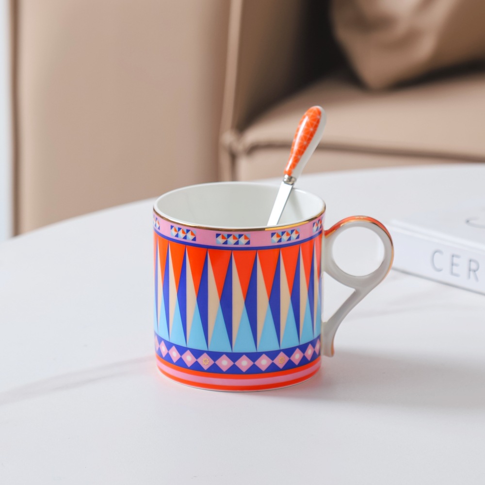 Taza de porcelana fina de estilo europeo, taza de oficina, taza para desayuno, taza para leche, taza para cerveza, taza para té con leche, taza para café