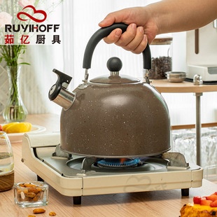 Amazon's New Whistle Kettle Home Bar Stainless Steel Kettle Cross-Border 3L Flat Bottom Whistle Kettle
