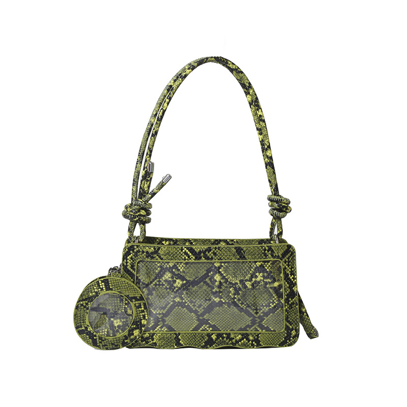 Serpiente de aire extranjero textura simple primavera 2025 nuevo temperamento diseño de moda mochila de hombro elegante bolso cuadrado