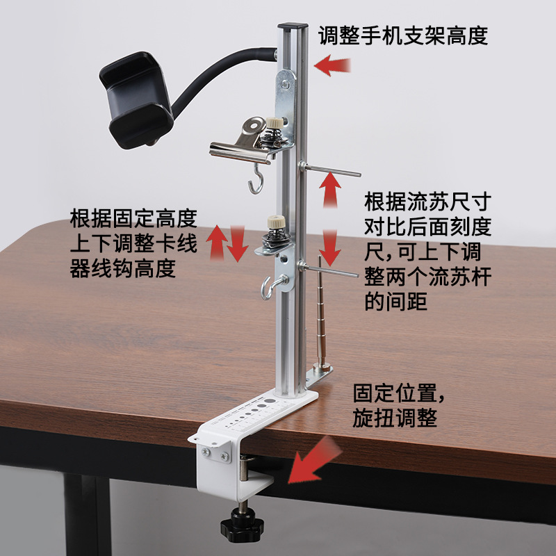 다기능 손으로 짠 랙, 핸드 로프 목걸이, 땋은 로프 유물 클립, 와인딩 DIY 수제 생산 작업대