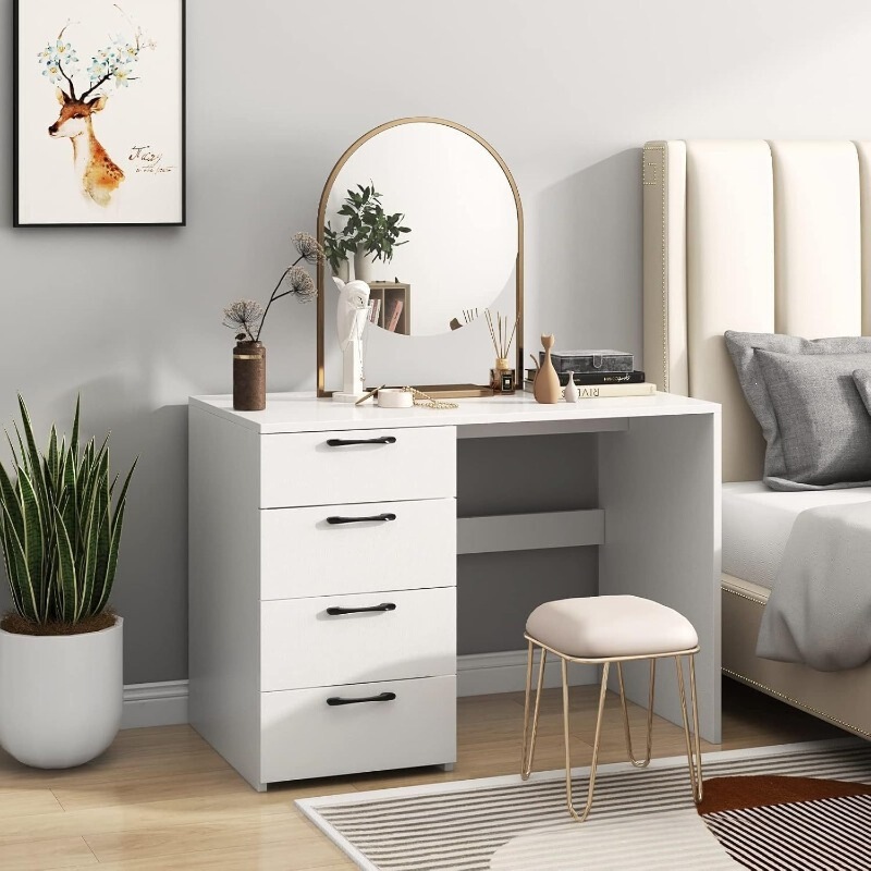 Cross-Border Home Computer Workstation Modern Luxury Executive Office Desk Wooden Panel Furniture