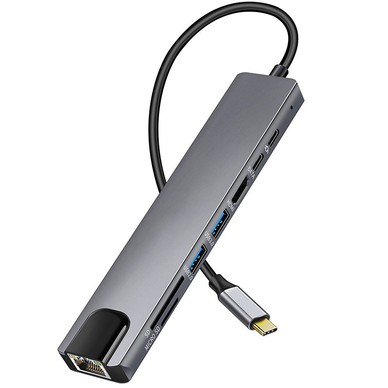 8 in 1 type-c拡張ドックhdmiネットワークポート3.0usb c hubノートカード変換ハブ|undefined