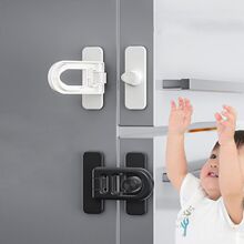 抽屉扣防宝宝锁婴儿童防护抽屉锁扣柜门冰箱柜子移门防开童锁工厂