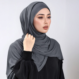 Cross-border new high quality bag chin cap mercerized cotton combination suit Malay solid color breathable shawl turban
