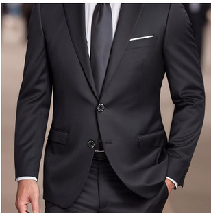 Groom Suit Men's Wedding Two-Piece Gentleman Suit Slim-Fit Dress Elegant Solid Color Suit Men's Wedding