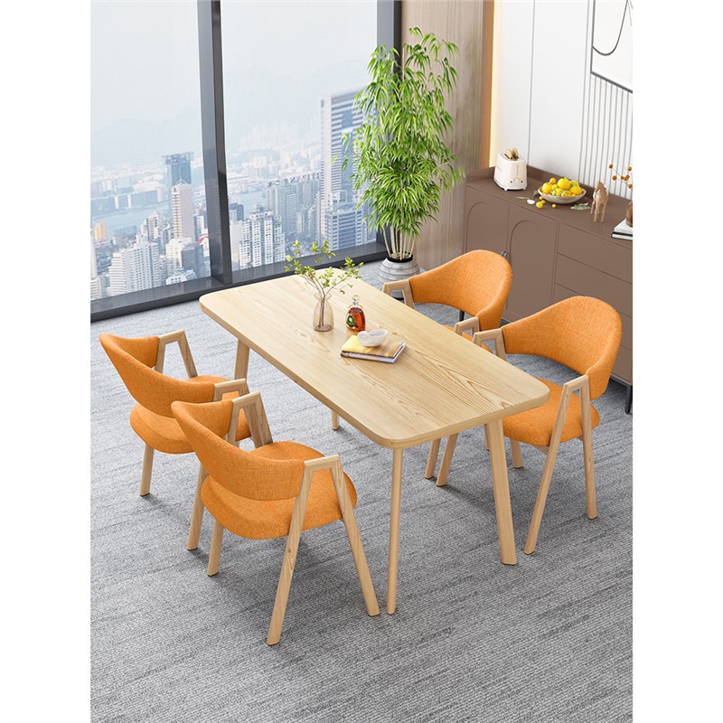 北欧の長方のテーブルは簡単で、業務的に接客します。