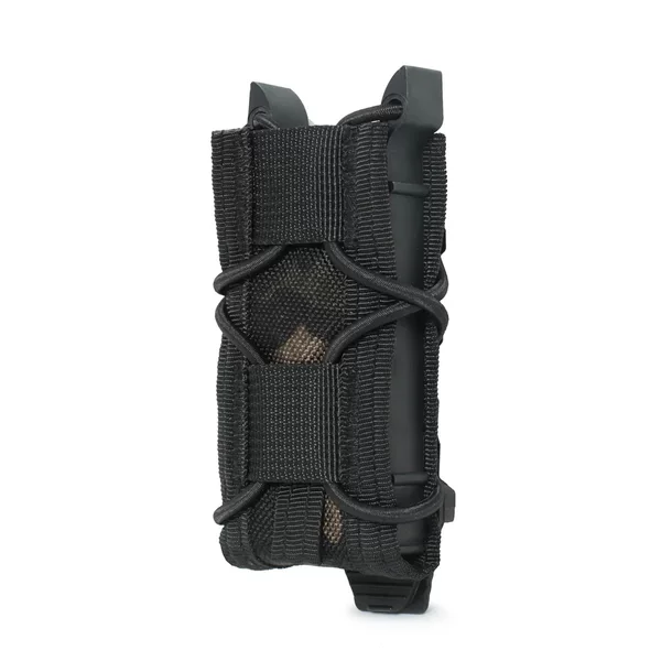 Outdoor Tactical Tiger 9mm Pistol Magazine Single Elastic Quick Pull Case Military Fan Molle Tool Kit Accessory Bag