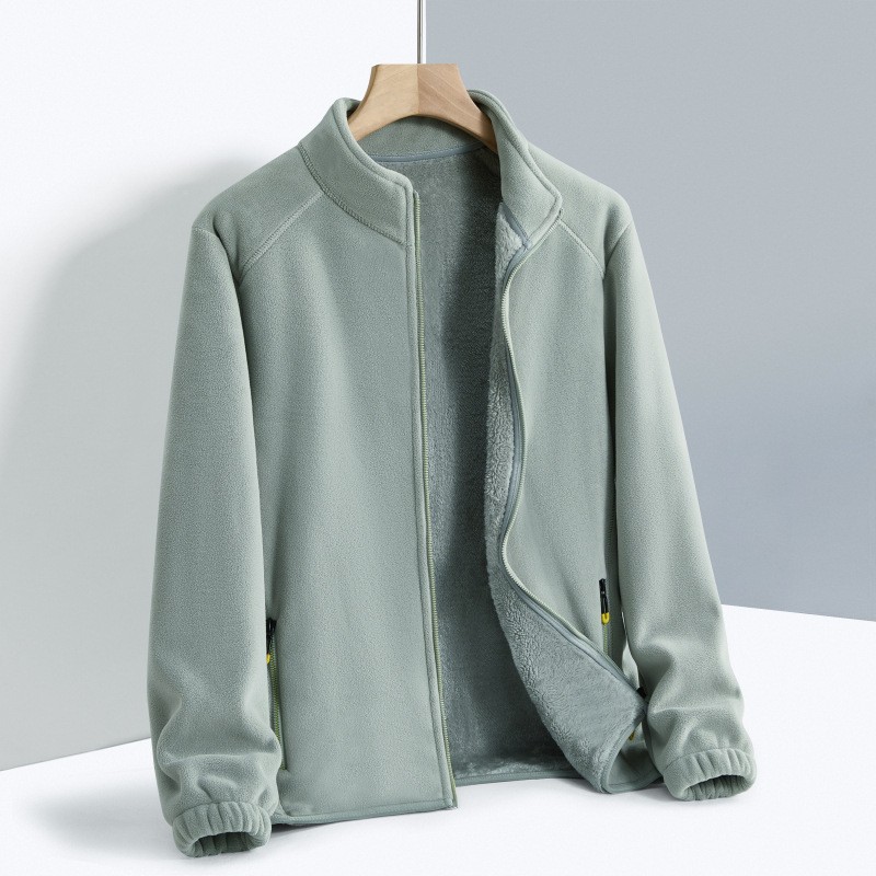 Cama de terciopelo de grano de oro para hombres y mujeres con terciopelo grueso agitado de terciopelo de grano grande al aire libre con chaqueta cálida