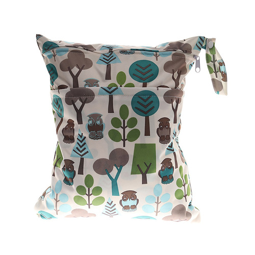 SGS-certified Baby Outdoor Double Zipper Printed Diaper Bag - Storage Bag, Numbers 1 to 36