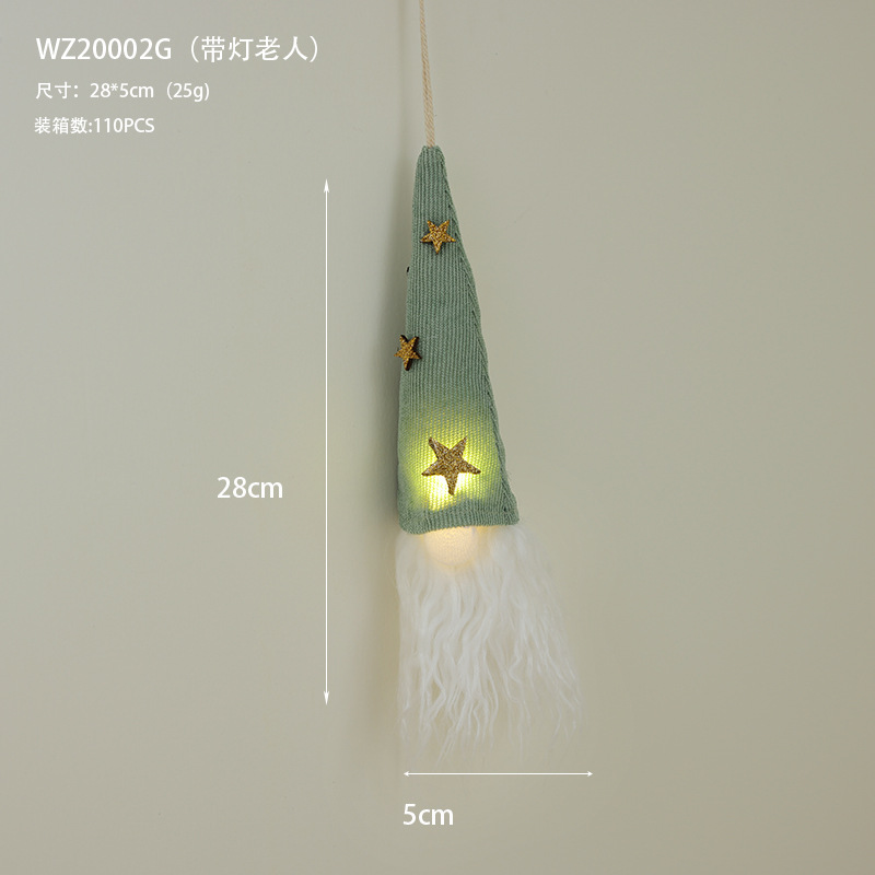 Nuevo muñeco de Papá Noel luminoso sin cara muñeca duende decoración de escritorio de Navidad regalos