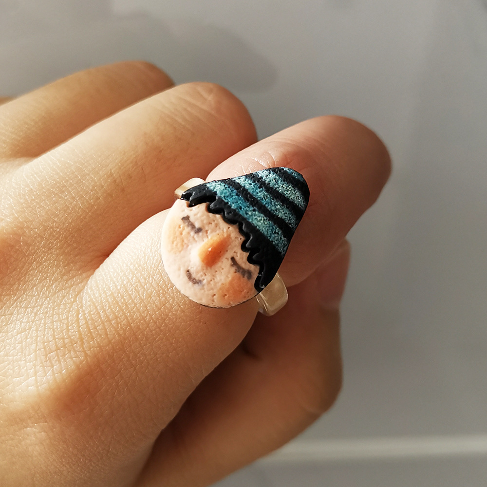 Wholesale Jewelry Cartoon Character Avatar Resin Ring Nihaojewelry display picture 4
