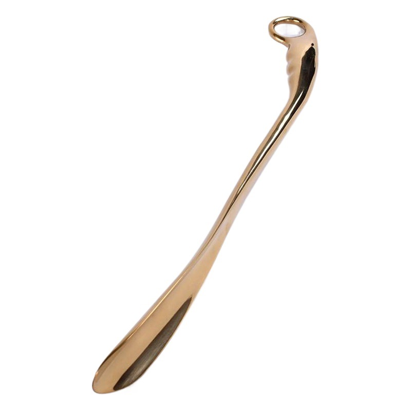 Precio de fábrica, calzador de aluminio sólido de alta gama, elevador de zapatos largo sin necesidad de doblarse, duradero y difícil de romper, al por mayor.