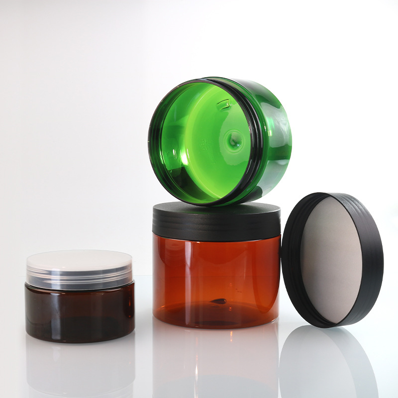 350ml广口瓶89牙大口膏霜瓶焗油膏瓶子PET圆形广口瓶