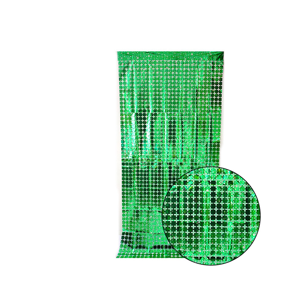 Cuadrado cuadrado cortina de seda de lluvia decoración de la pared de fondo 1 * 2m decoración brillante fábrica al por mayor comercio exterior