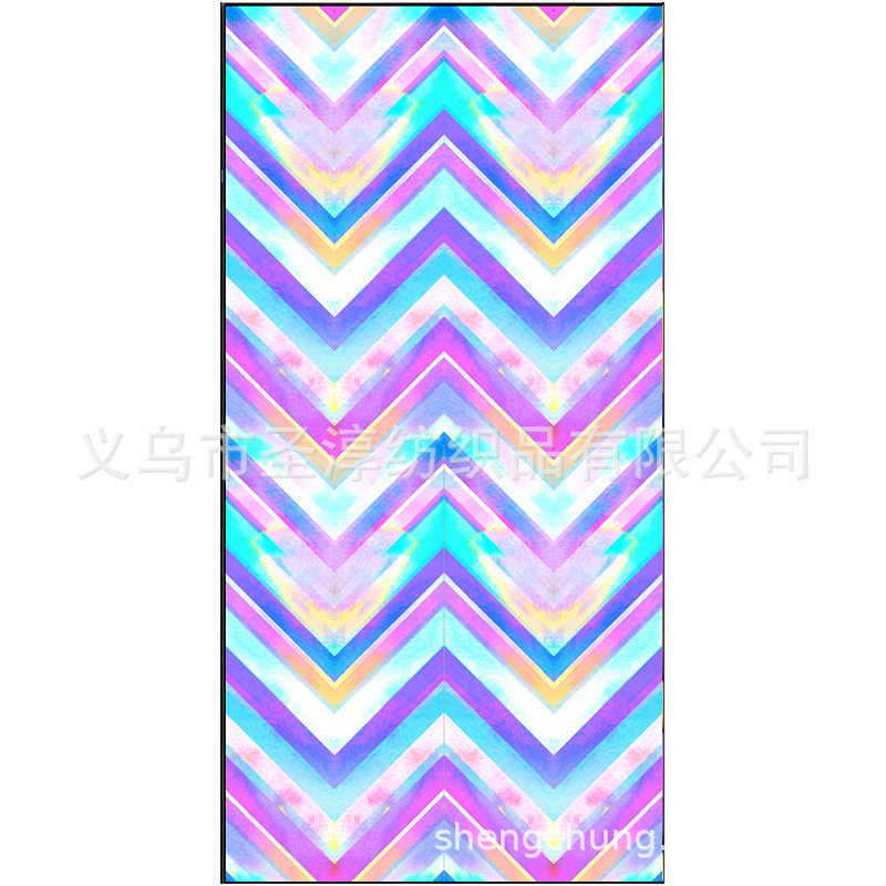 Amazon de doble cara de terciopelo absorbente de secado rápido Toalla de playa microfibra yoga deportes toalla al por mayor natación playa