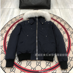 M跨境狐狸毛冬金剪刀羽绒服03款女02款男情侣款加拿大男女款外套