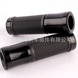 Universal Motorcycle Handlebar Grips Universal Throttle Colorful Aluminum Alloy (Motorcycle Handle Cover) - black